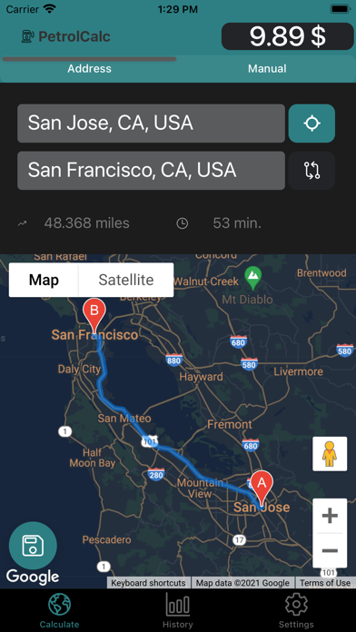 PetrolCalc-Track Fuel Expenses Screenshot