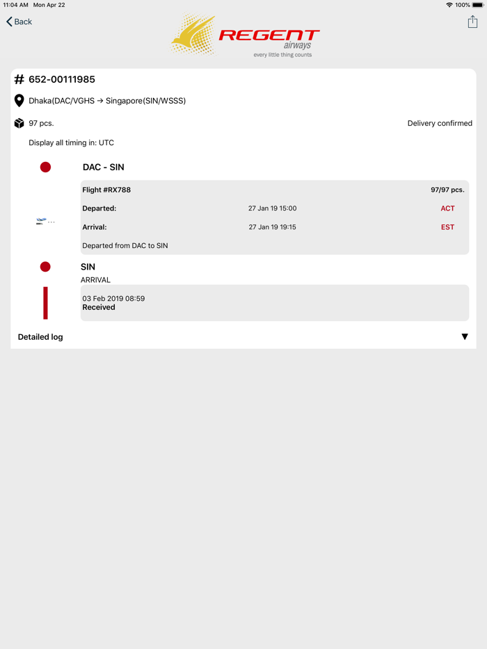 Regent Cargo Tracking