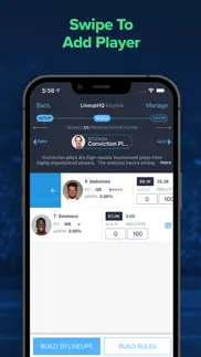lineuphq fanduel dfs optimizer iphone screenshot 3
