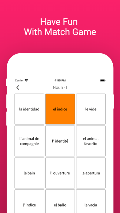 Practice French Spanish Words Screenshot