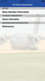 af fitness assessment iphone screenshot 2