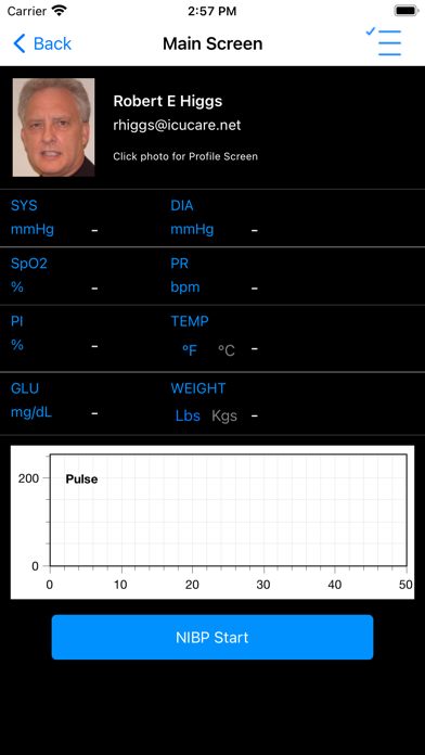 Veterans Health Vitals Screenshot