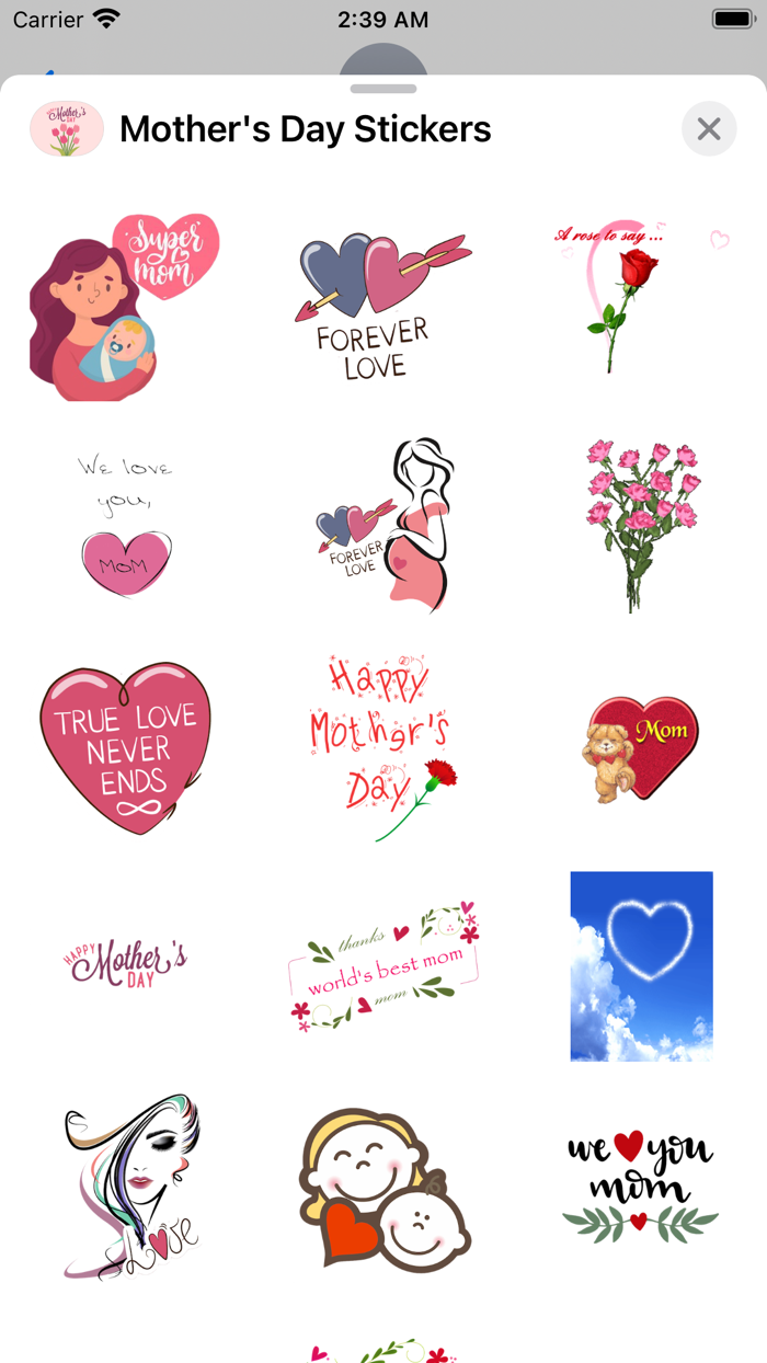 Happy Mothers Day Stickers