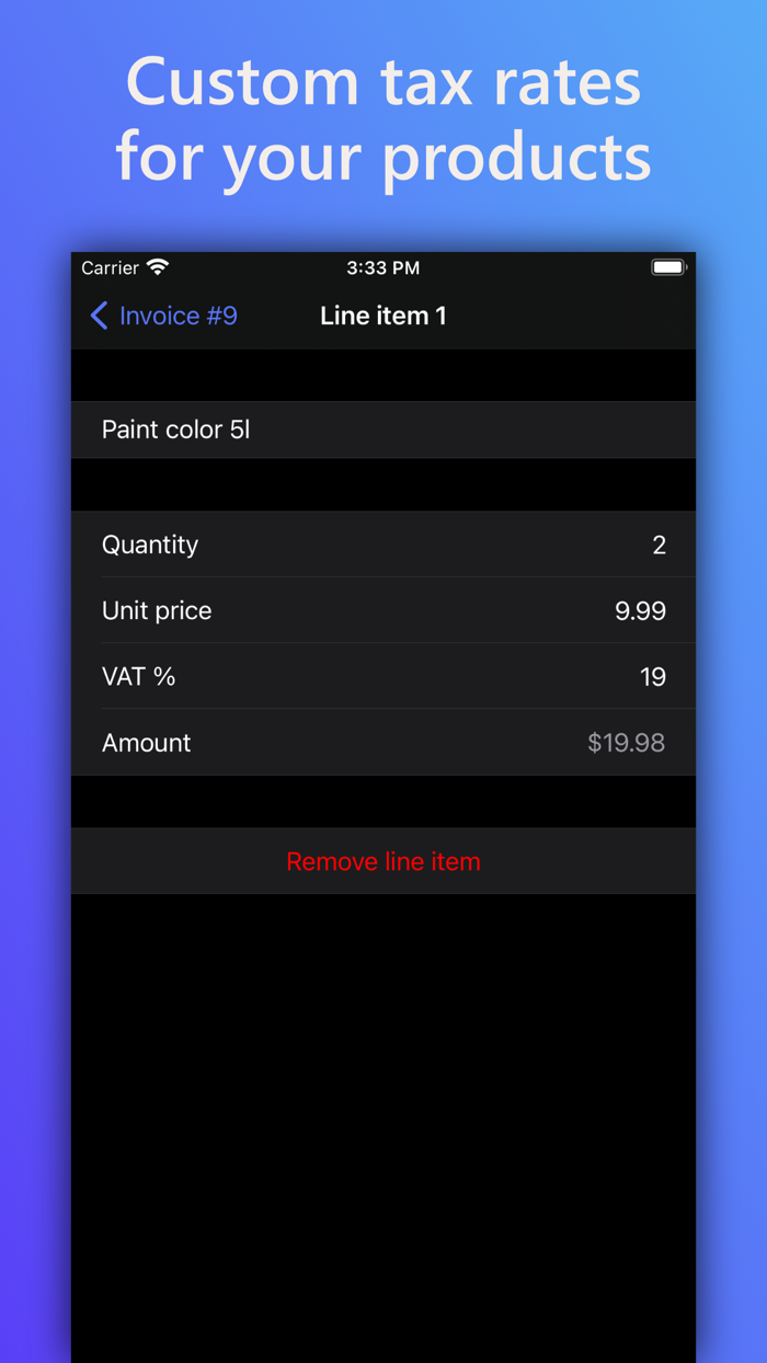 SubTotal Invoice Maker