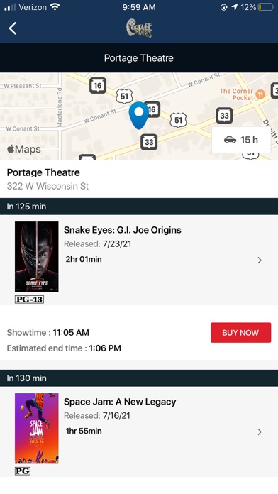 Portage Theaters Screenshot