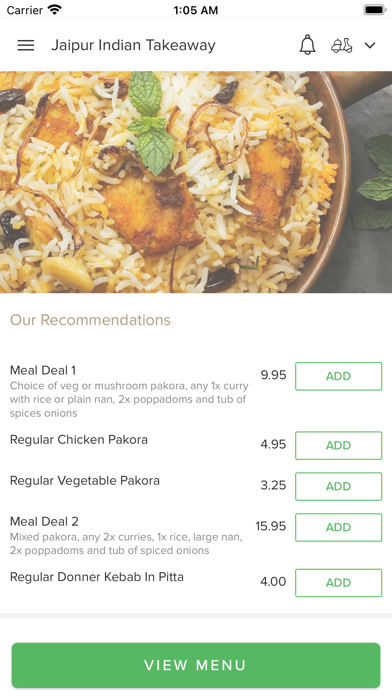 Jaipur Indian Takeaway. Screenshot