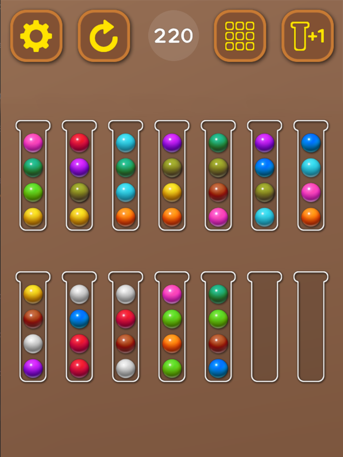 Sort Ball Arrange Color Tubes