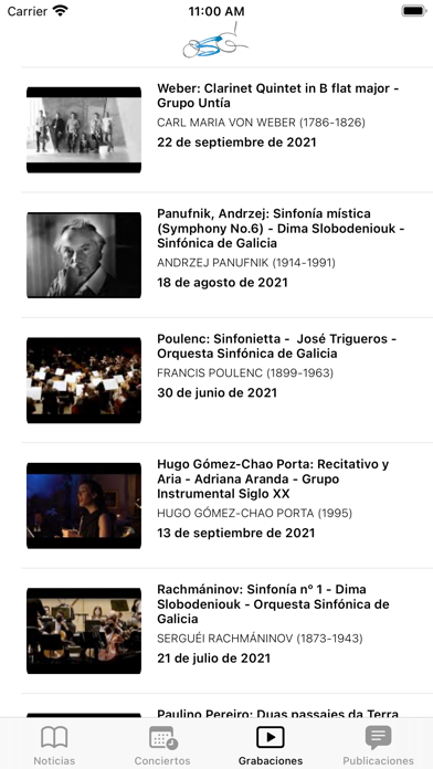 Orquesta Sinfónica de Galicia Screenshot