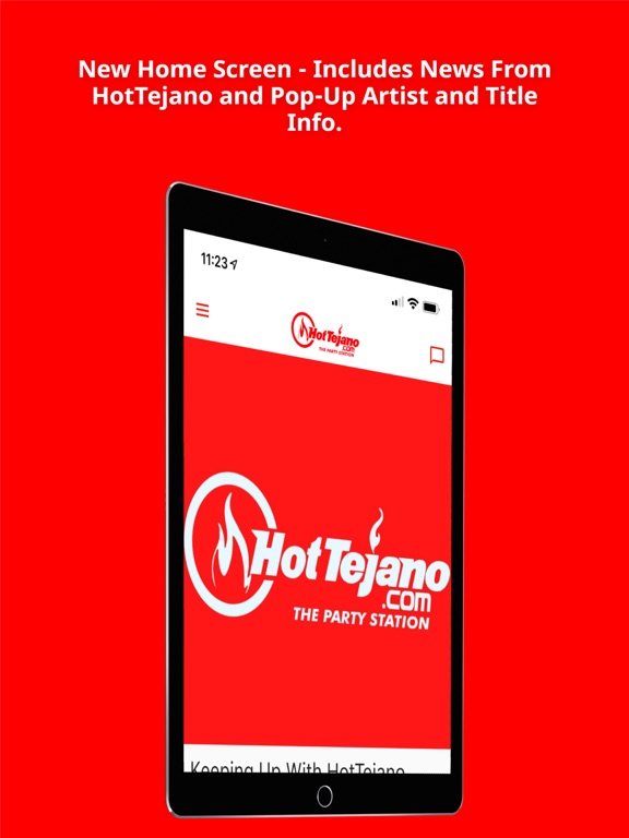 HotTejano.com iPad screenshot 1 - Music app