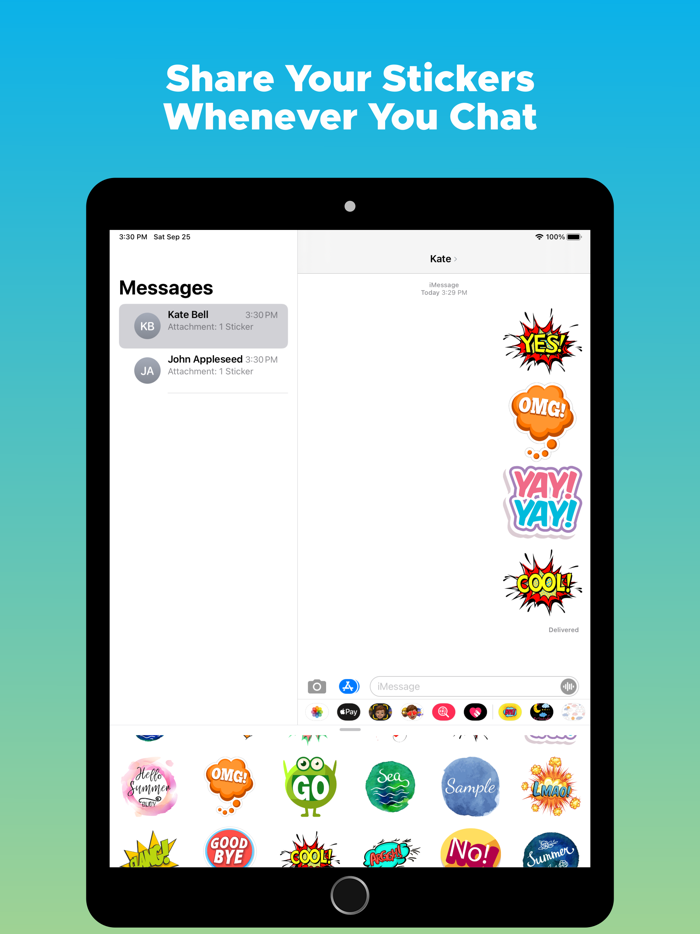 Watercolor Text Emojis