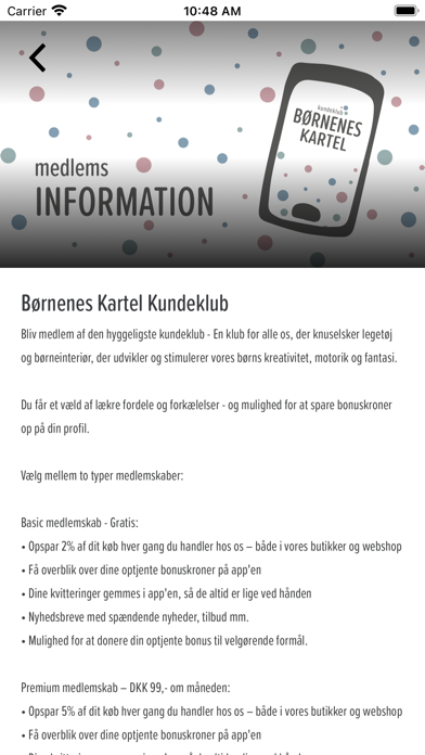 Børnenes Kartel Kundeklub Screenshot