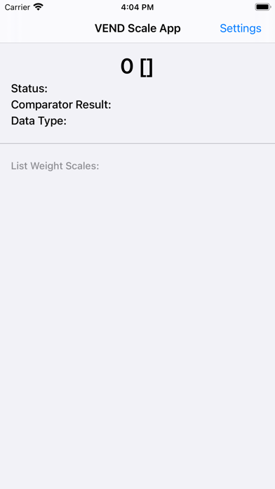 Weight Scale for VEND POS Screenshot