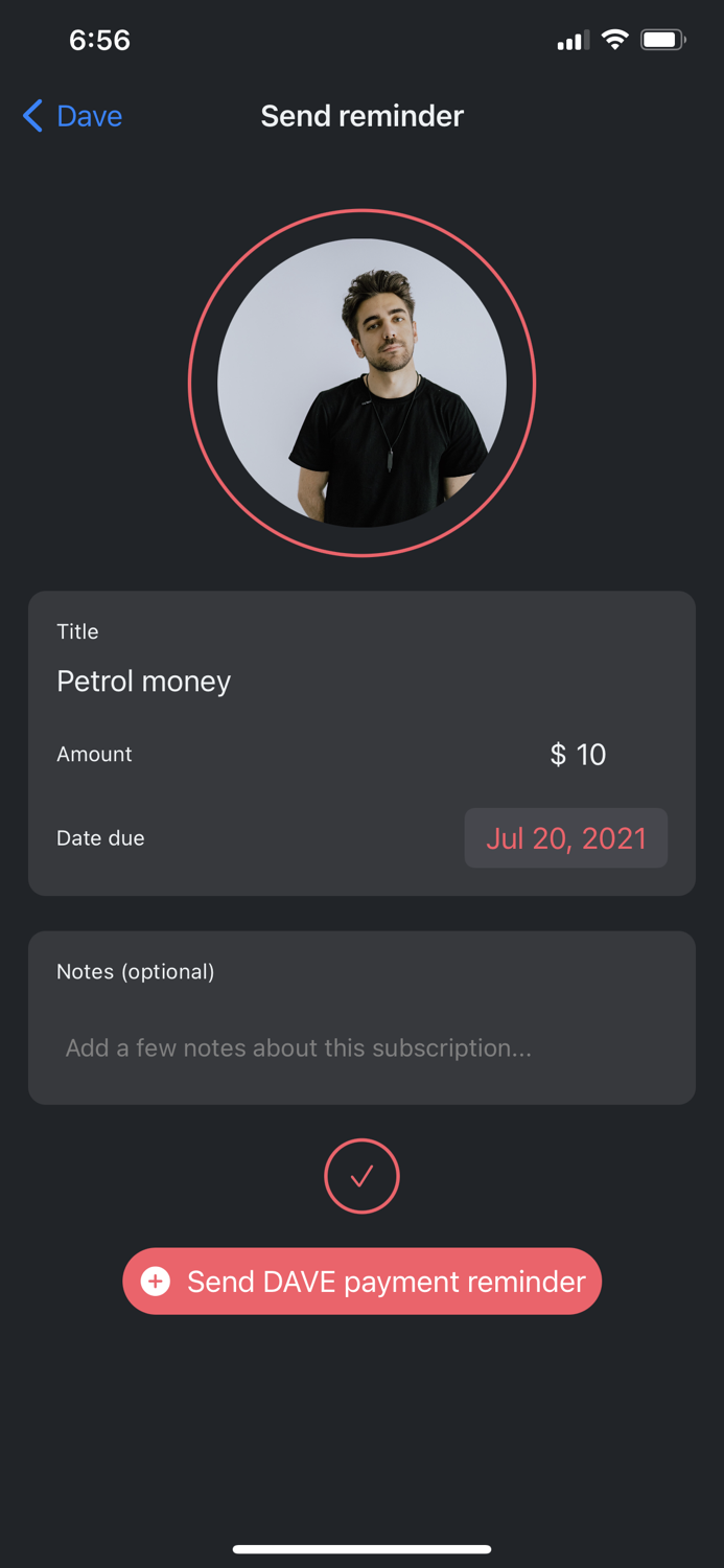 Trackr Budget and Reminders