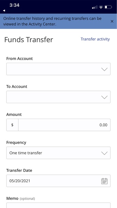 Premier America Credit Union Screenshot