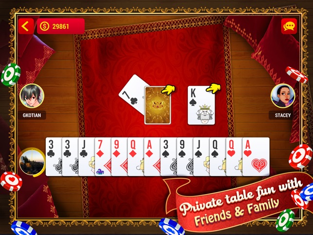 Rummy 500 - Popular card game online! Invite friends and have fun!