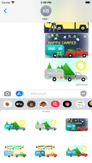 happy camper stickers iphone screenshot 2