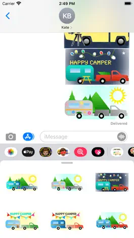 Game screenshot Happy Camper Stickers apk