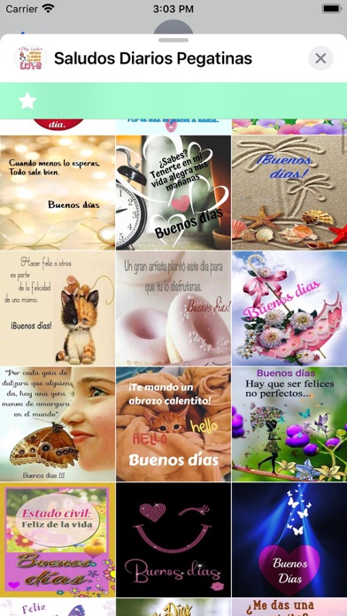 Saludos Diarios Pegatinas Screenshot