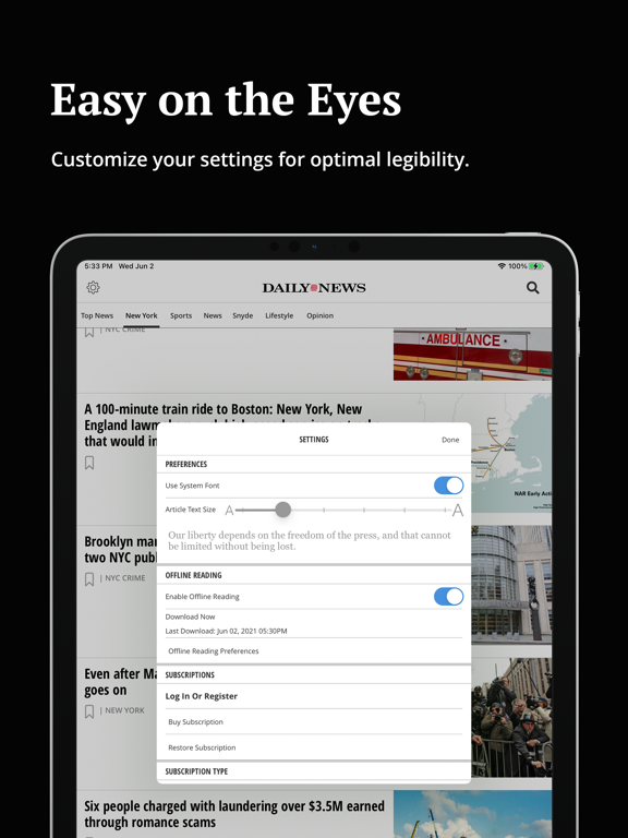 New York Daily News iPad screenshot 5 - News app
