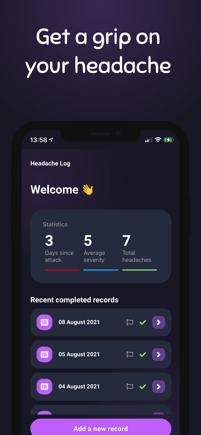 Headache Diary - Daily Log