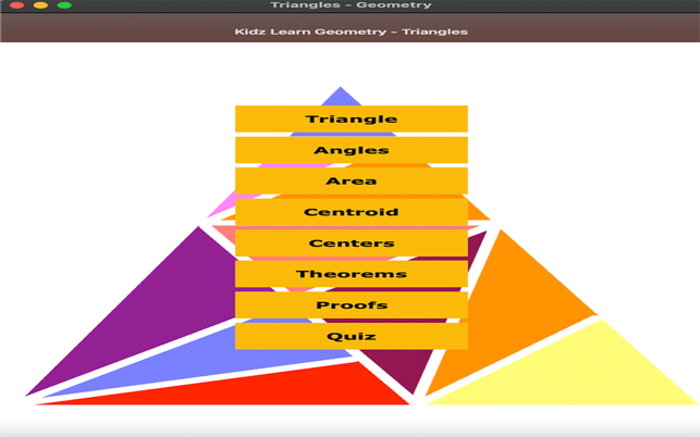 ‎Triangles in Geometry Screenshot