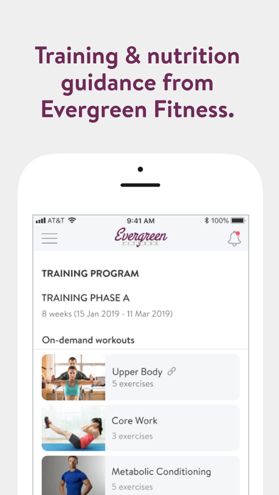 Evergreen Fitness at Home Screenshot