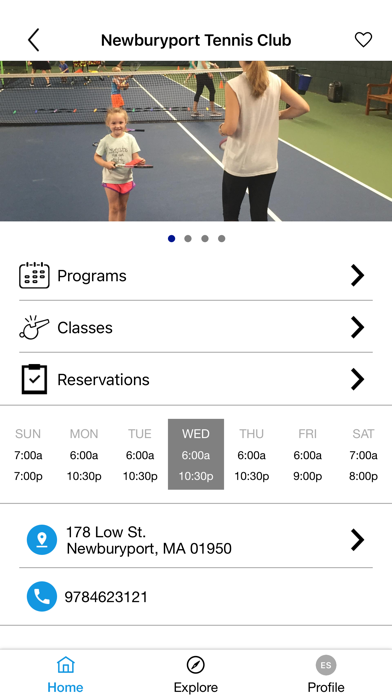 Newburyport Tennis Club Screenshot