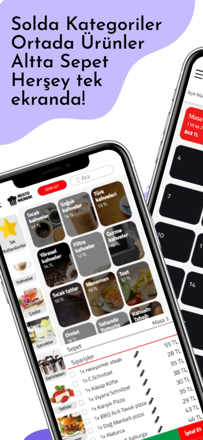RestoMenum - Adisyon Programı