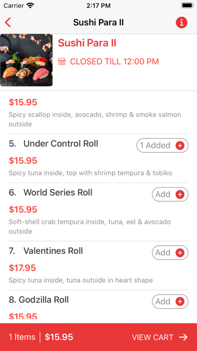 Sushi Para - Restaurant Screenshot