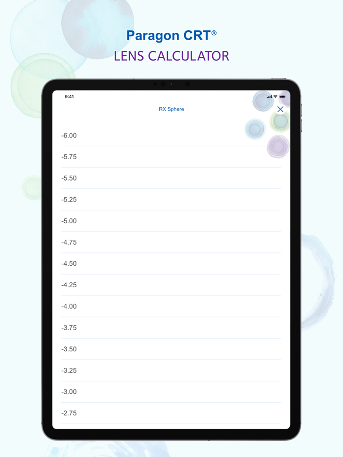Paragon CRT® Lens Calculator