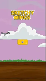 sketchy wings flappy stickman iphone screenshot 2
