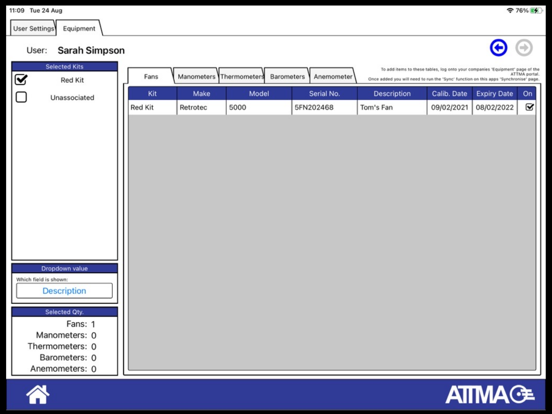 Screenshot #6 pour ATTMA Air Tightness App