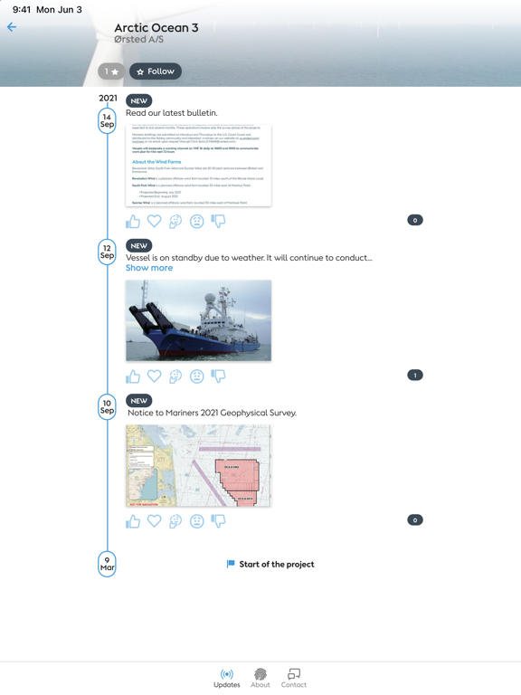 Ørsted Notice to Mariners iPad screenshot 3 - Reference app