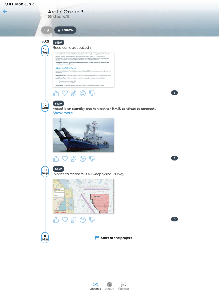 Ørsted Notice to Mariners