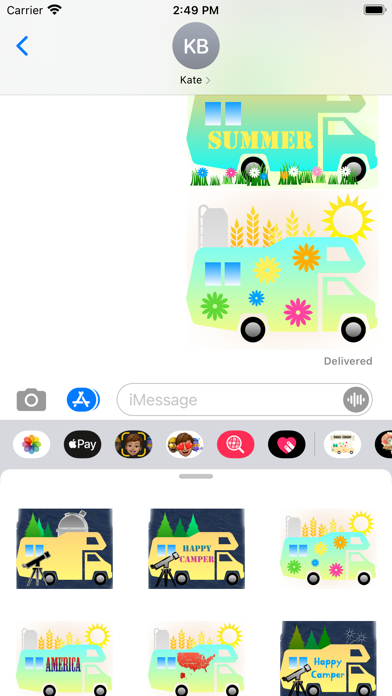 Happy Camper Stickers Screenshot