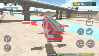 Screenshot #2 pour Fire Truck Flying Car