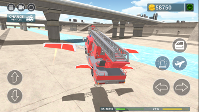 Fire Truck Flying Car Screenshot