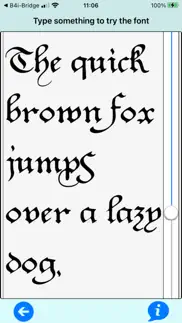 calligraphic fonts mobile iphone screenshot 2