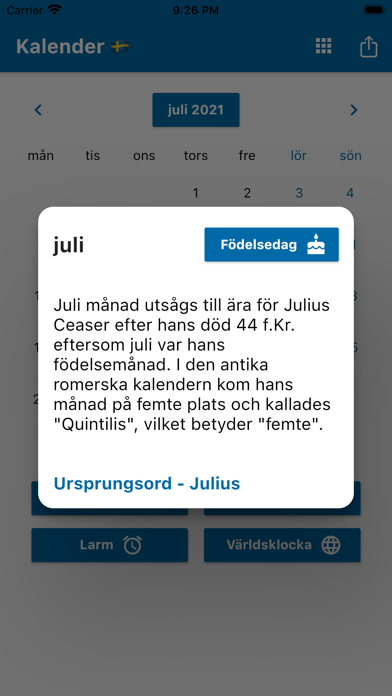 Svenska Kalendern 2024 Screenshot
