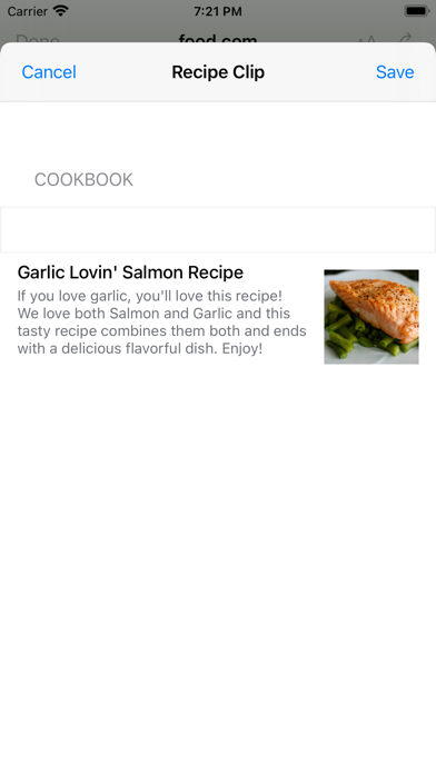 Recipe Clip Screenshot