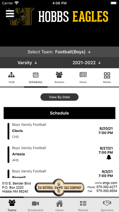 Hobbs Athletics Screenshot