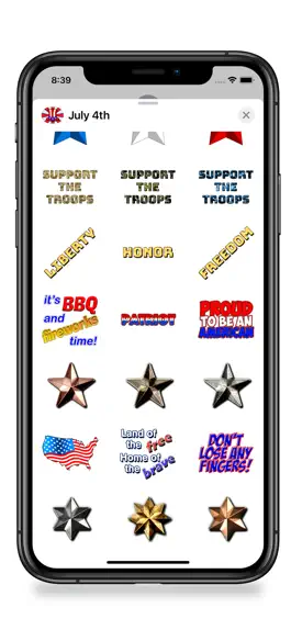 Game screenshot July 4th Fun Stickers apk