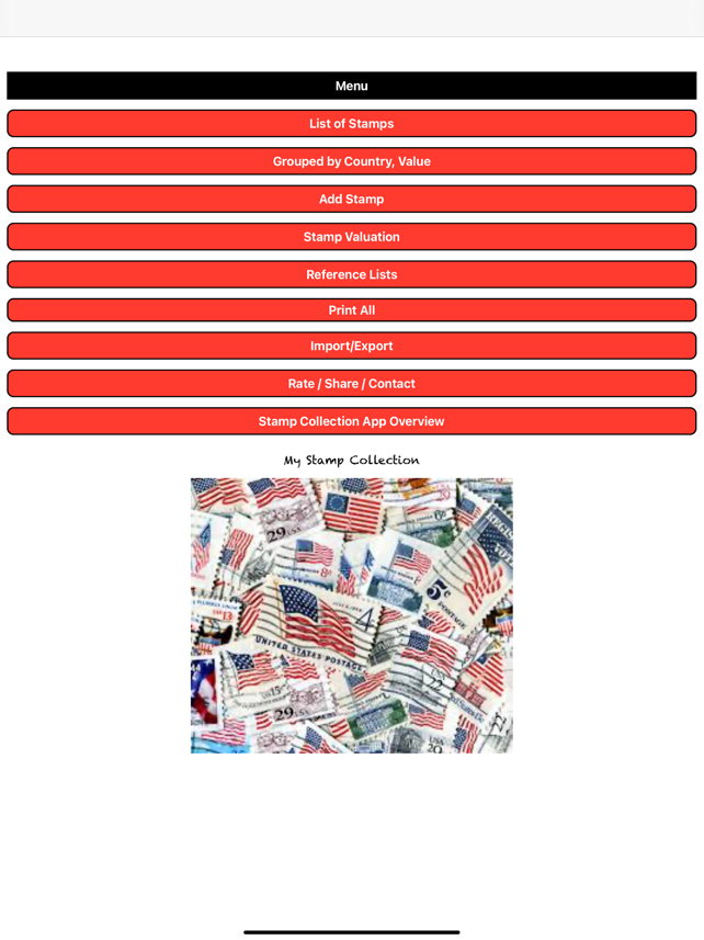 My Valuable Stamp Collection Screenshot