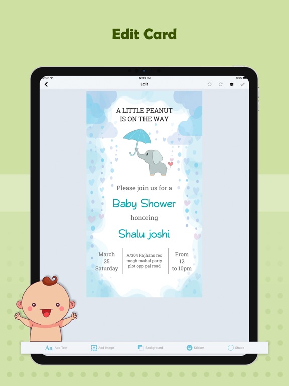 Screenshot #5 pour Baby Shower Card Maker