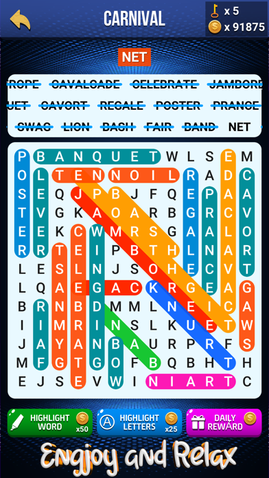 Wow Search: Classic Words Game Screenshot