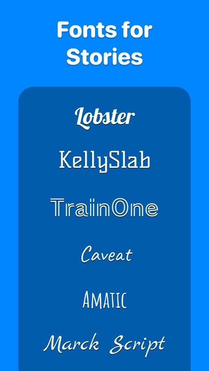 Fonts for Stories & Chats