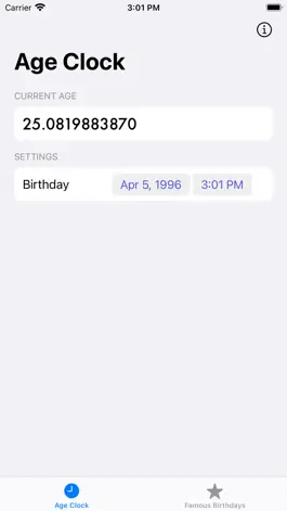 Game screenshot Age Clock with Celeb Birthdays mod apk