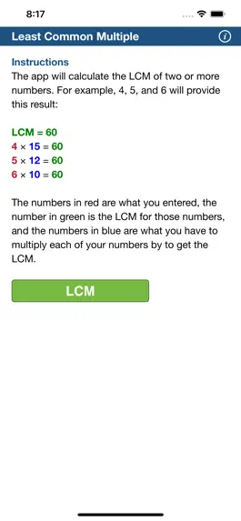 Game screenshot Least Common Multiple (LCM) apk