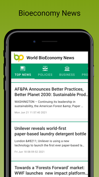 Bioeconomy News Screenshot