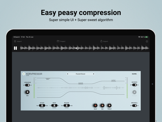 Korvpressor iPad app afbeelding 1